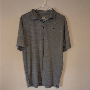 Callaway Gray Polo Shirt with Classic Collar and Relaxed Fit